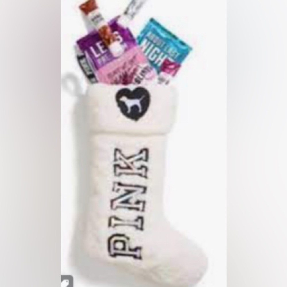 - Victoria Secret Pink Sherpa Christmas Stocking.  NWOT